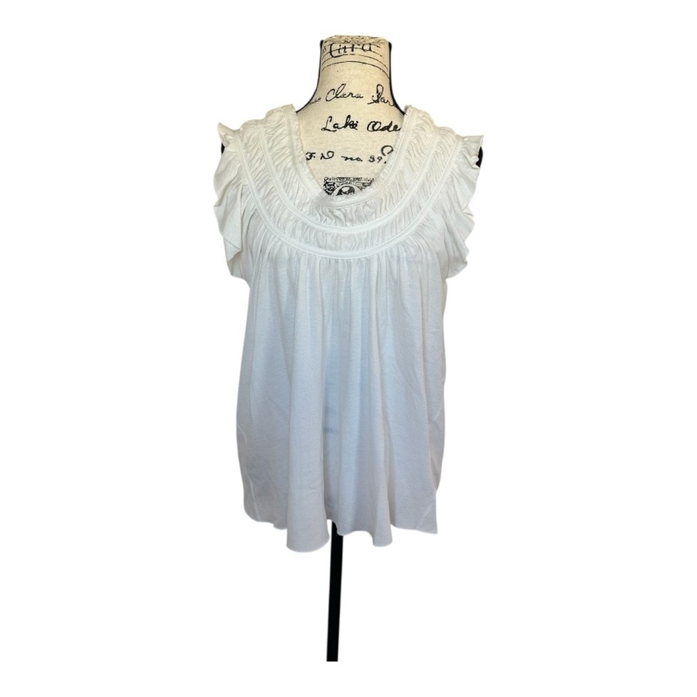 NWT Free People We The Free Summer Top Ruffled Sleeveless Blouse Boho ResortWear